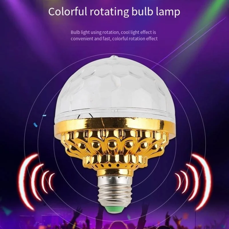 미니 회전 매직 볼 라이트, RGB 프로젝션 램프, 파티 DJ 디스코 볼 라이트, 홈 파티 KTV 바 무대 웨딩 조명, E27