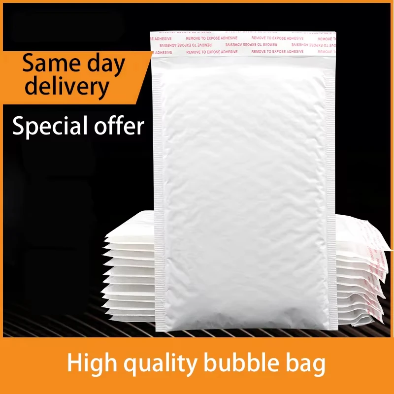 10-30White Bubble Envelopes With Bubble Buffering And AntiCollision SelfAdhesive Sealing Strips For Express Packaging