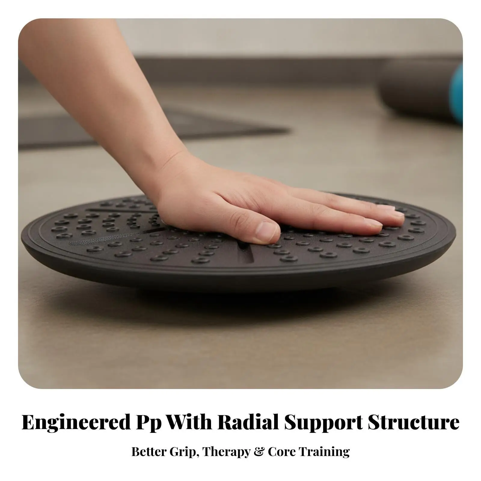 Durable PP Plastic Balance Training Board for Mindfulness Practice with Raised Touchpoints for Sensory Balance and Body Control