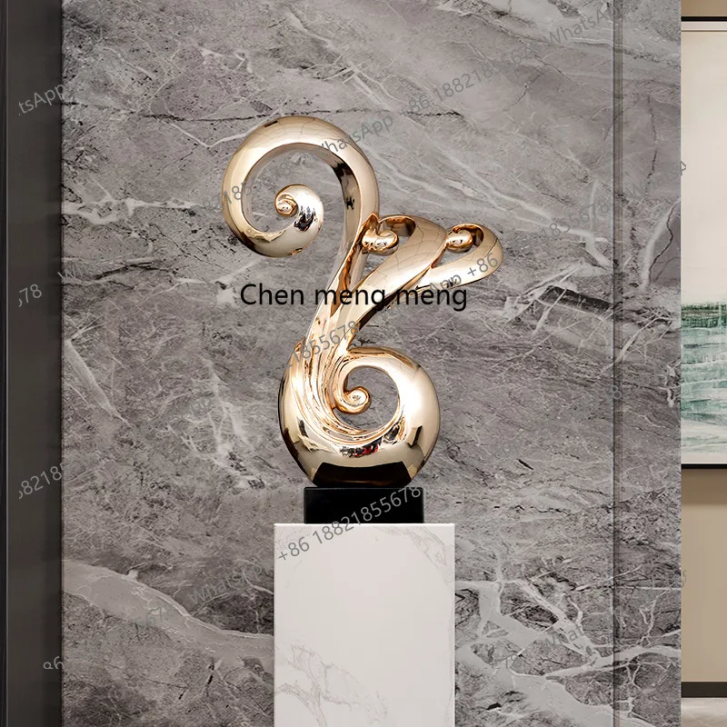 

Modern electroplating abstract ornaments, hotel sales office office entrance decorations