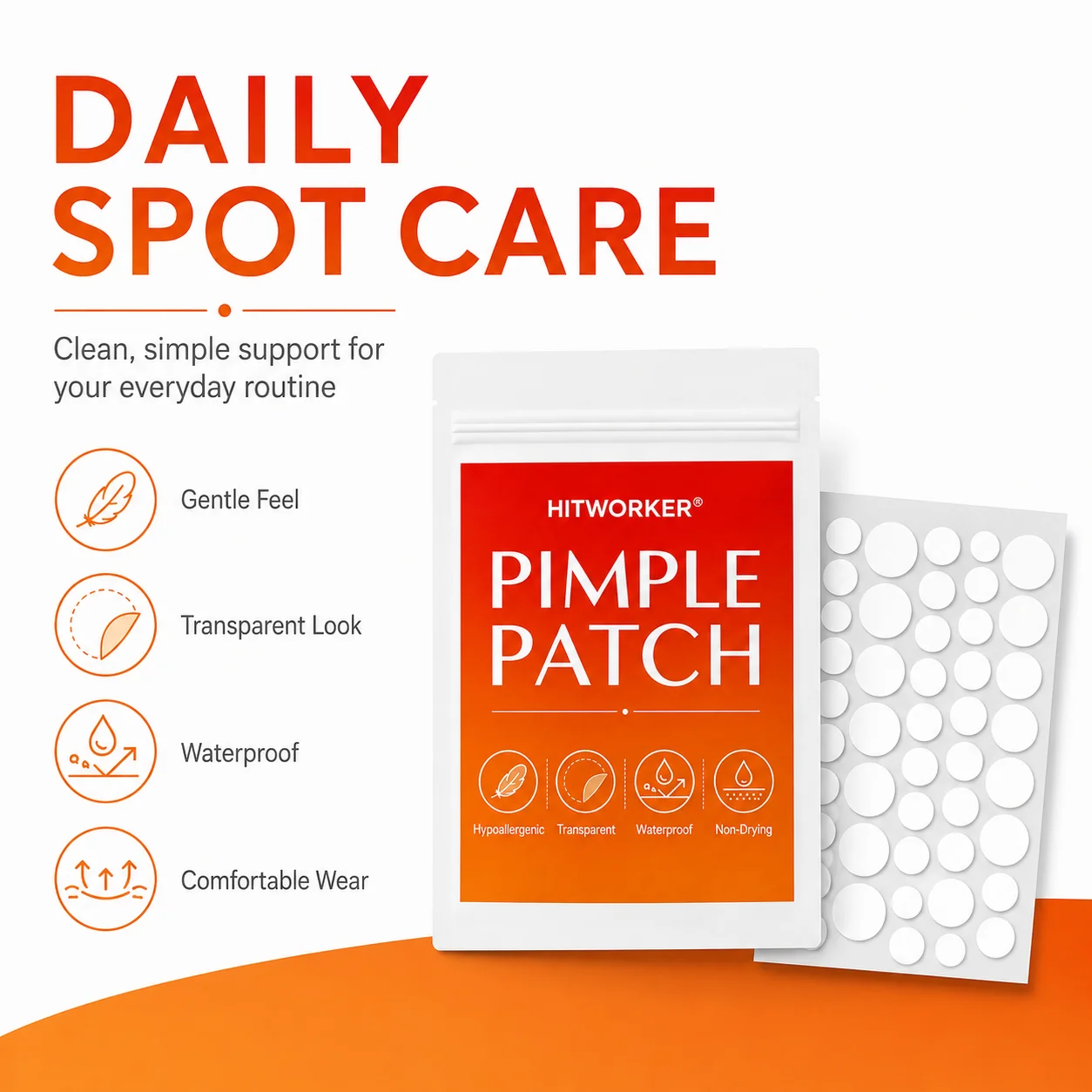 192PCS Clear-Look Pimple Patches, Day & Night Transparent Patches for Everyday Beauty Care