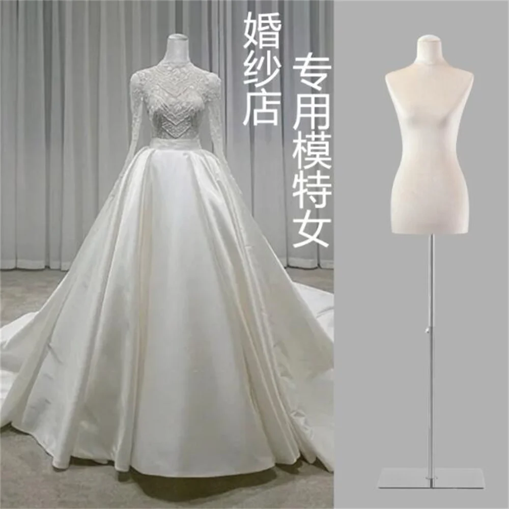 Full Female Mannequins with Adjustable Rack, Body Base, Dress Model, Wedding Shop, Cheongsam Show, Women's Art,