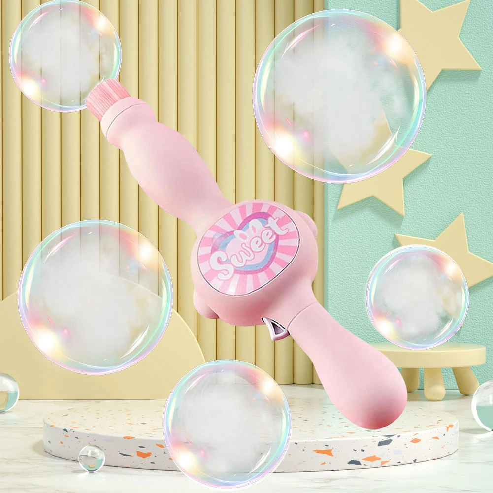 Machine à bulles de fumée élastique, souffleur de bulles automatique pour enfants, jouets de jardin de fête en plein air d'été