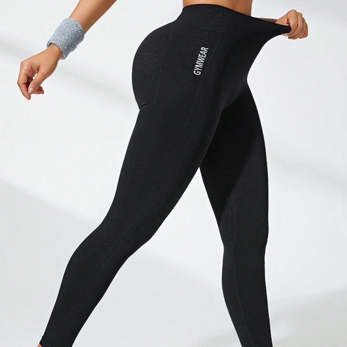 Yoga Leggings for Women High Waisted Soft Tummy Control Slimming Black Yoga Pants Clothing Workout Running Fitness image 2