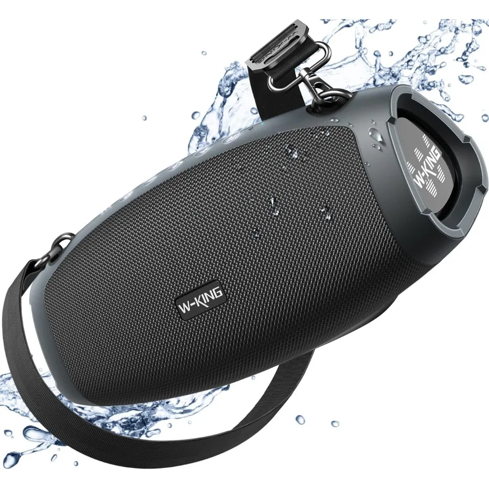 

W-KING Portable Speakers Bluetooth Wireless, 120W MAX IPX6 Waterproof Loud Bluetooth Speaker Boombox, Triple Passive Radiator/Su