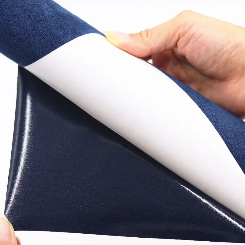 Self-Adhesive Suede Fabric Microfiber Luxurious Plush Car Interior Wrap Velvet Fabric for Jewelry Display Case Decor DIY Crafts