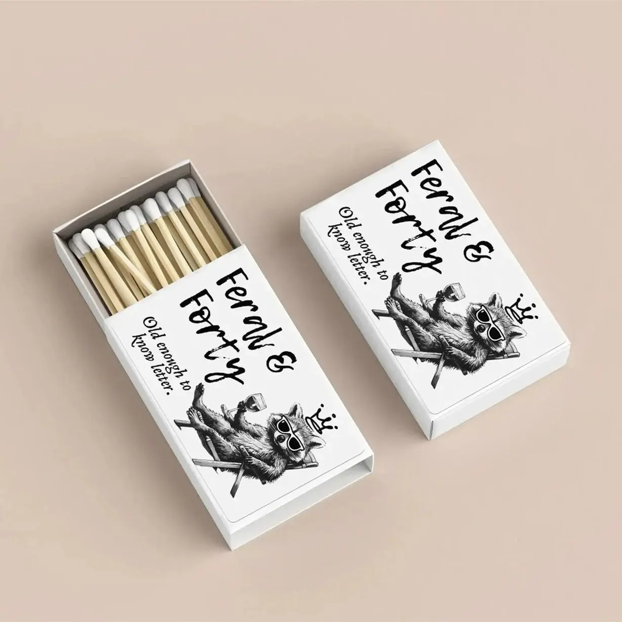 

40th Birthday Match Boxes in Bulk/Happy 40th Birthday/40th Birthday Party Decor/Forty And Fabulous/Birthday Party Favors/Milesto