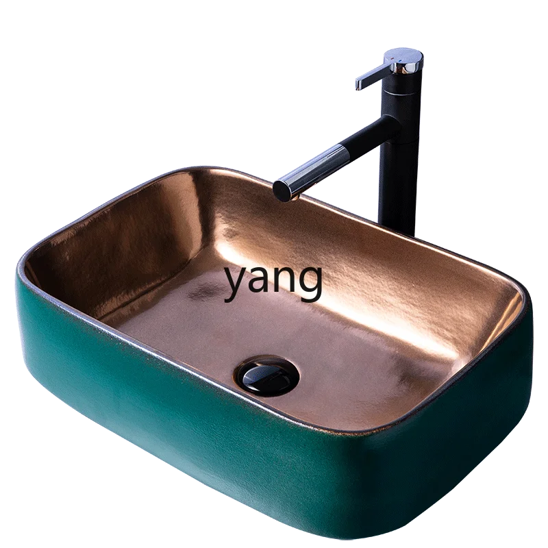 

LMM counter basin rectangular ceramic face wash bathroom household wash basin