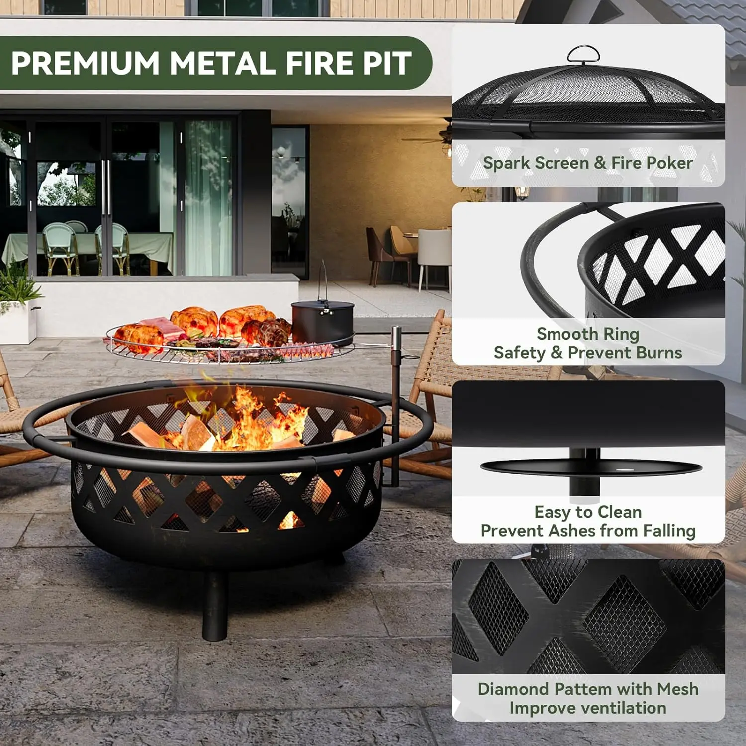 Aoxun Fire Pit, 42