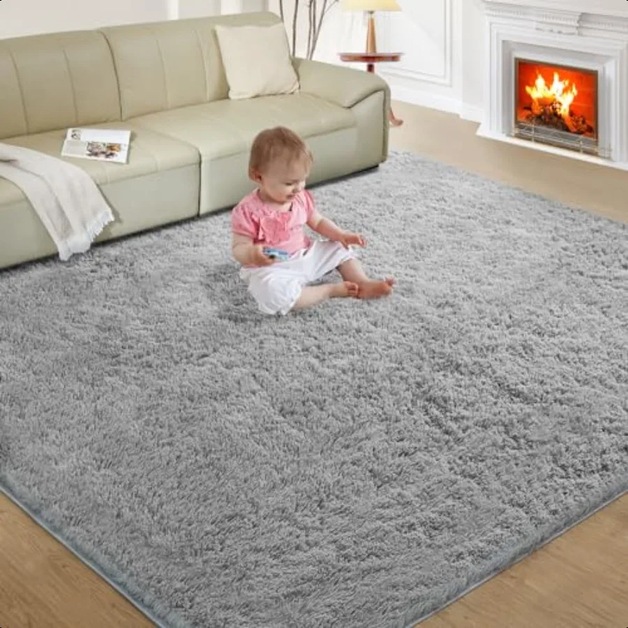 

Ultra Soft Rug for Living Room 5X8 Fluffy Shag Area Rug for Bedroom Modern Shaggy Carpet Fuzzy Rug for Teens Dorm Nursery Home