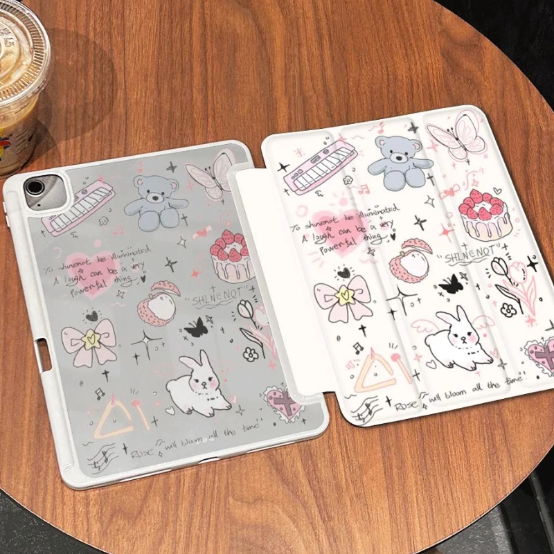 Cartoon Piano Cake Tablet Case for 10.9 10th Gen IPad Air 5 Air 4 10.9 2020 Pro 11 Ipad 5th 6th 9.7 Air 2/3 10.5 Ipad Mini 6