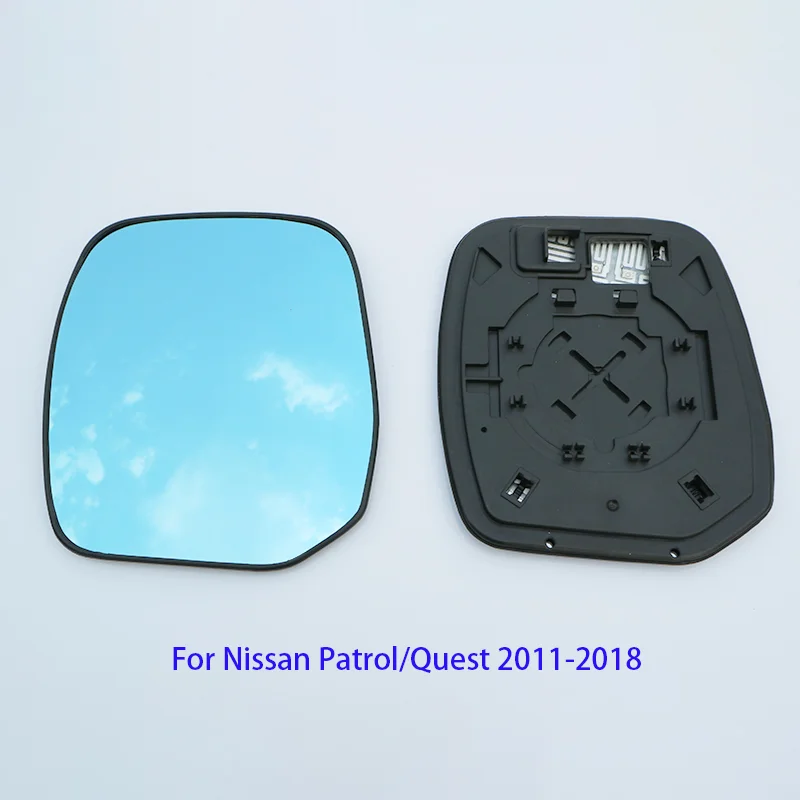 TVYVIKJ Side Rearview Mirror Blue Glass Lens For Nissan Patrol Quest 2011-2018 Wide Angle View anti glare door mirror