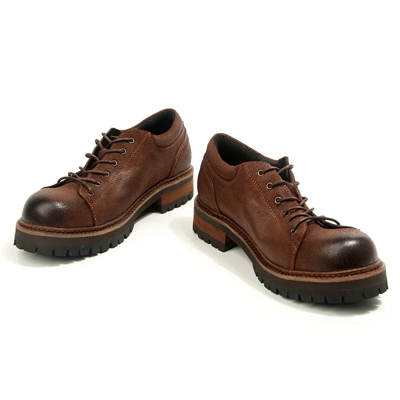 Vintage Mens Casual Business Shoes Luxury Genuine Leather Fashion 2024 British Style Handmade Quality Wedding Social Shoes Male