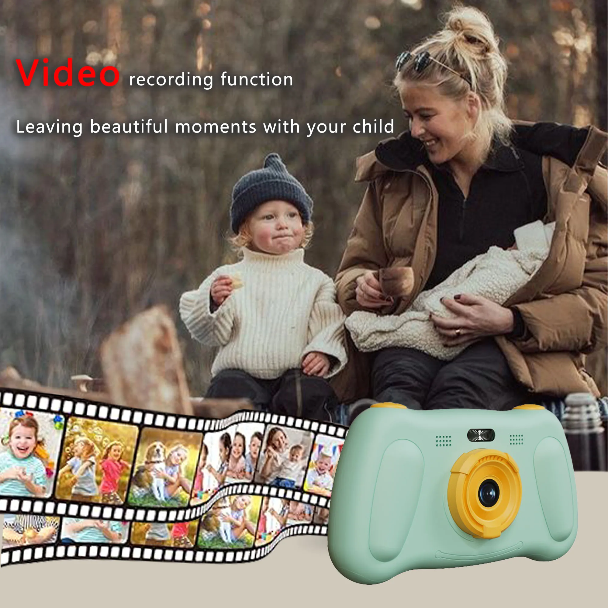 Children Camera HD Toddler Digital Video Camera Kids Camera Puzzle game machine Toys for Christmas Birthday Gifts