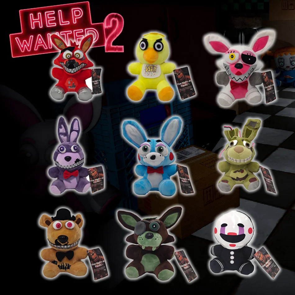 

FNaf 18CM Plush Toys Bonnie Bear Foxy Cartoon Stuffed Dolls Freddy Kids Gifts Cute Game Doll
