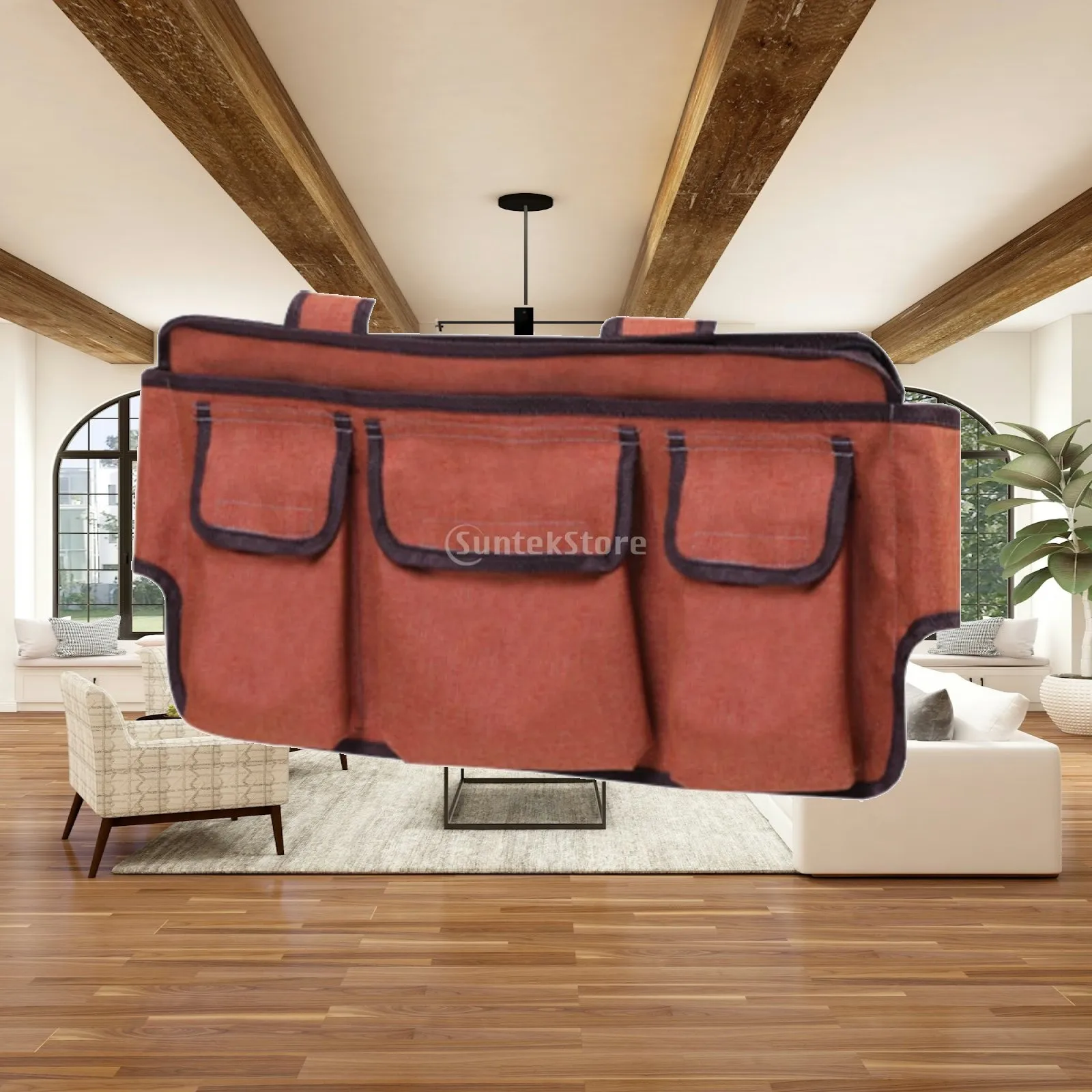 Walker Bag Organizer for Rollator Walker with Zipper Mesh Pocket Oxford Cloth Pouch for Men Women Seniors Bedside Rail Storage