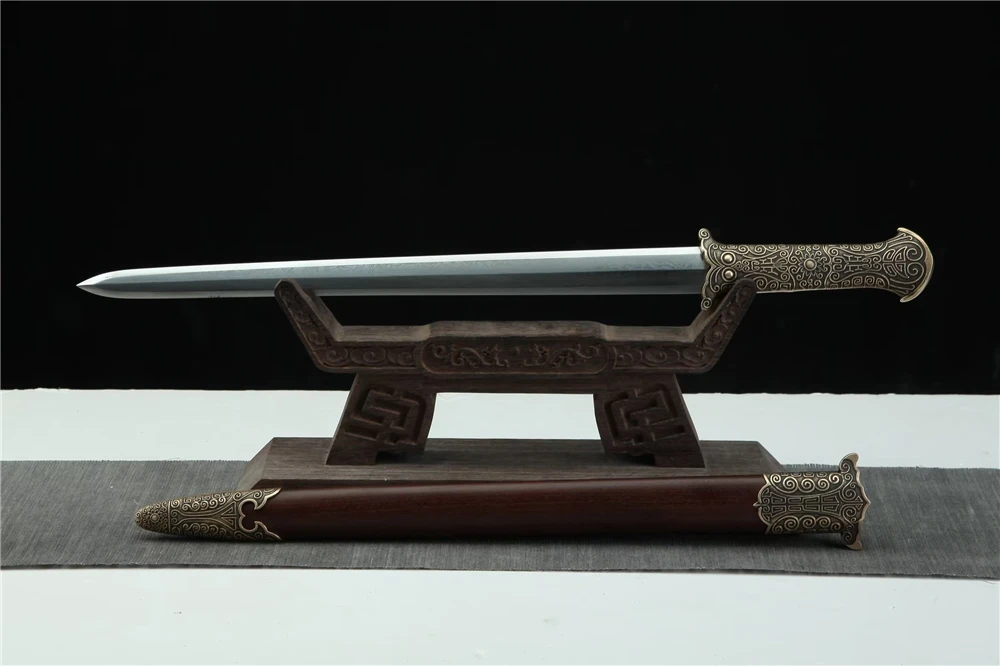 Battle Ready Chinese Real Sword Han Dynasty Jian Damascus Folded Steel WuShu/TaiChi Han Tang Saber Handmade Jian