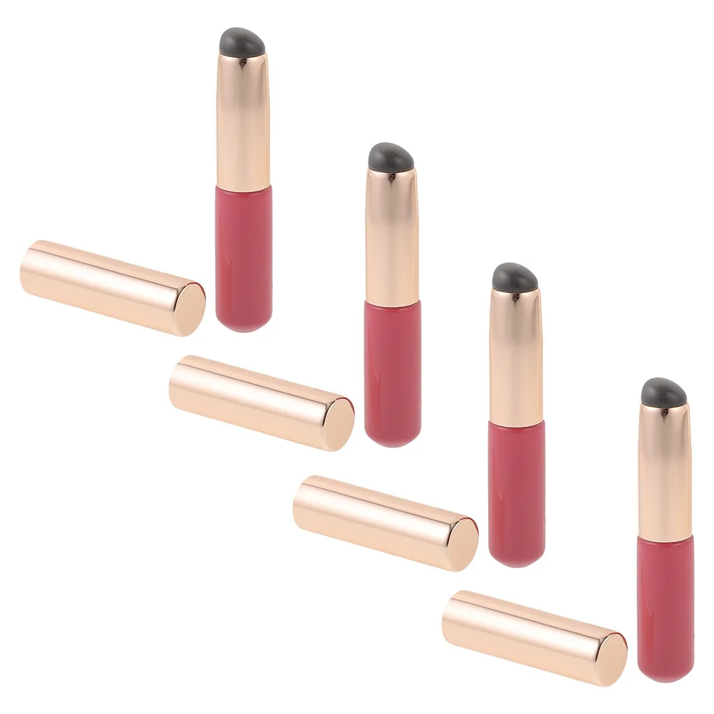 4-teiliges kleines Lippenpinsel-Set, professionelles ergonomisches Design für Lippenstift, Glanzbalsam, Concealer, Make-up-Tools, Lippenpinsel