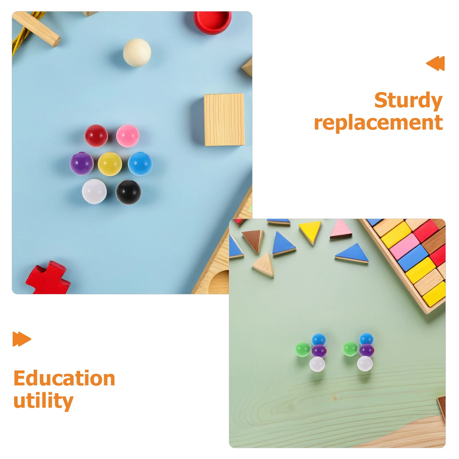 200 Pezzi Biglie Rotonde in Plastica da 14mm, Pezzi Colorati per Giochi di Matematica, Conteggio e Ordinamento, Palline di Ricambio per Tavoli da Gioco