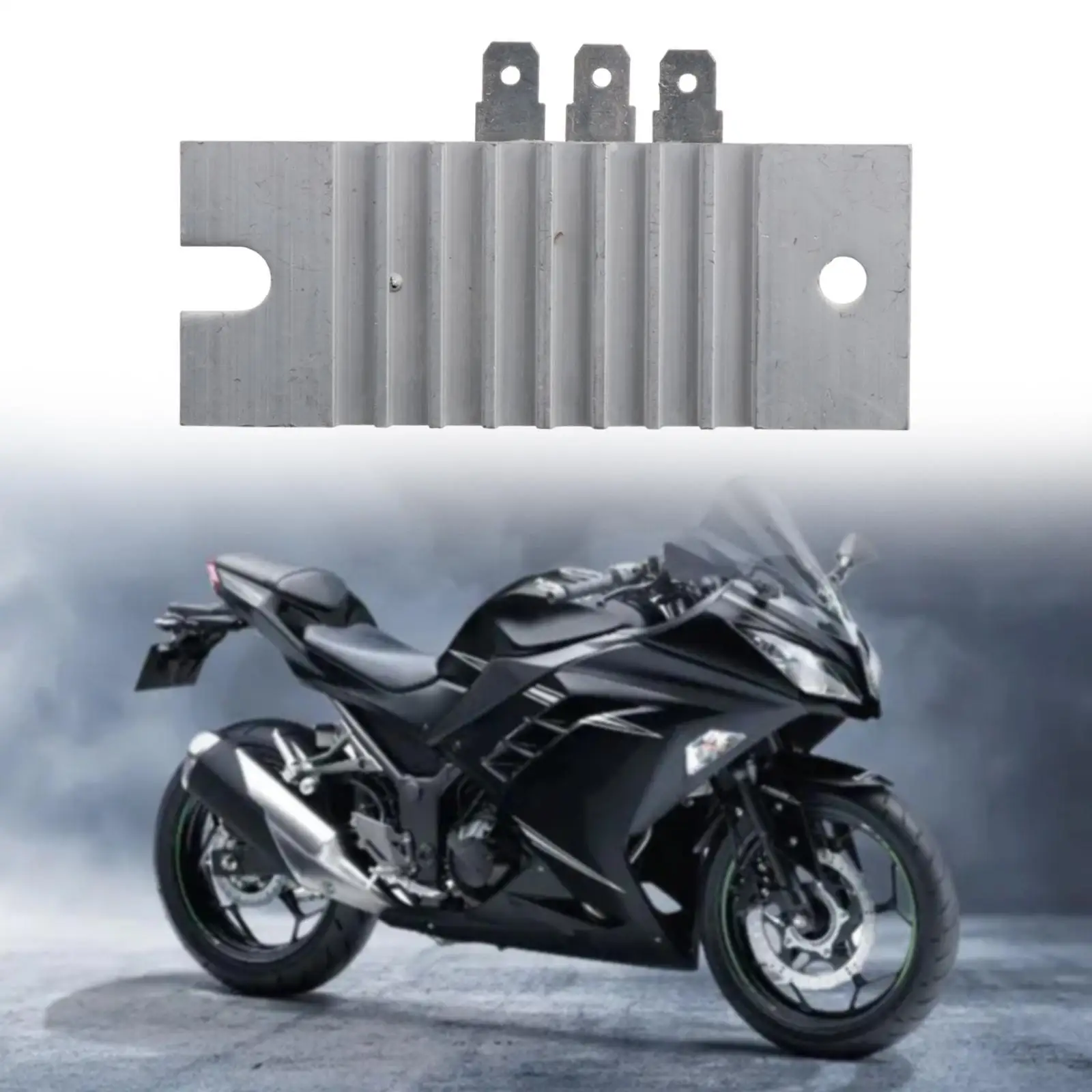 

Solid Metal Voltages Regulator Rectifier Rectifier Motorcycle Voltage Replacement Easy Install for Kawasaki Compatible Engines