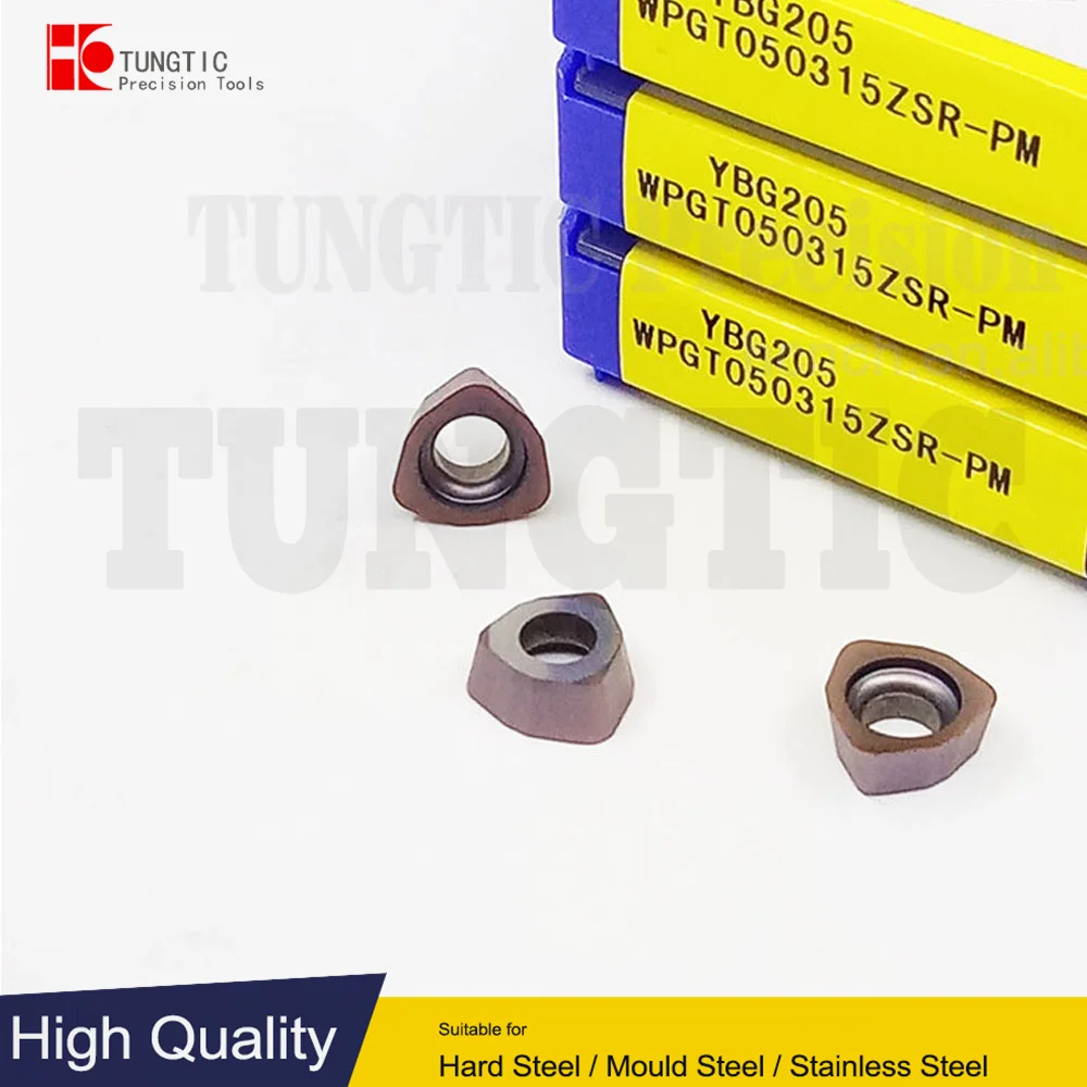 WPGT050315ZSR-PM YBG205 YBC302 YBG212 YBM351 Indexable Milling Inserts Carbide Cutter Tool For Cast Iron