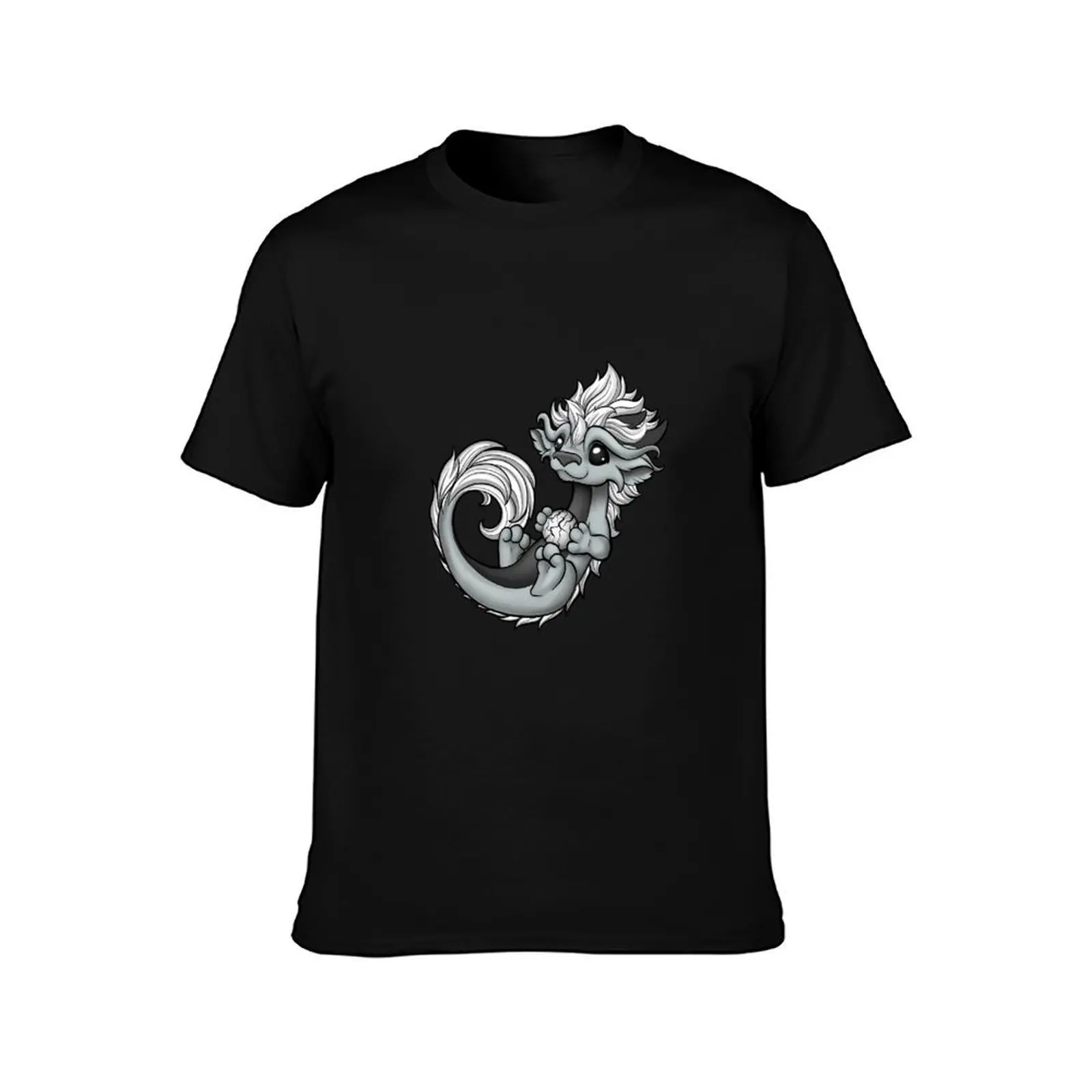 Silver Oriental Dragon T-Shirt plain sports fans mens vintage t shirts