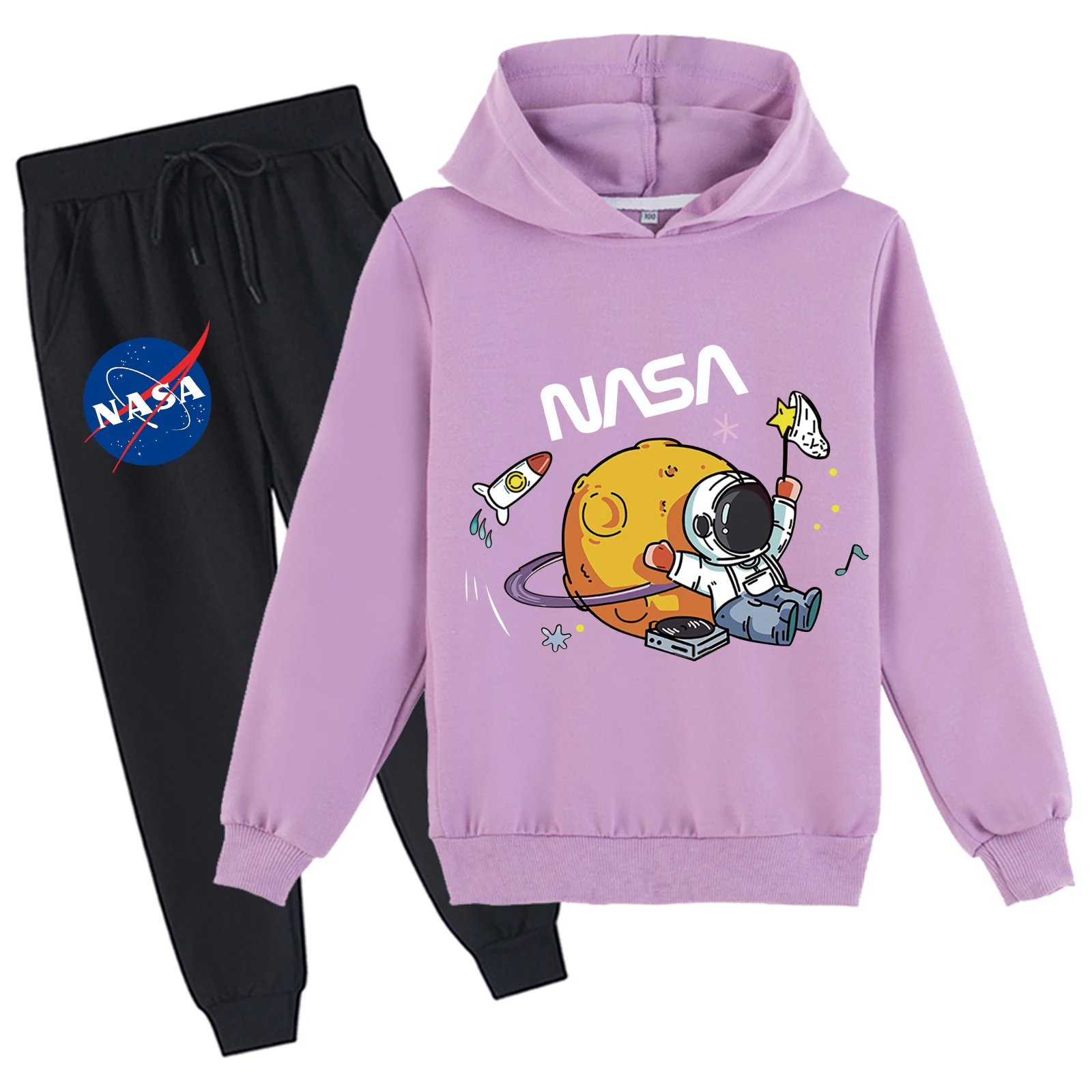 

Комплект из двух предметов: детские новые толстовки и спортивные штаны, классический спортивный костюм NASA, легкий спортивный костюм для детей от 2 до 14 лет