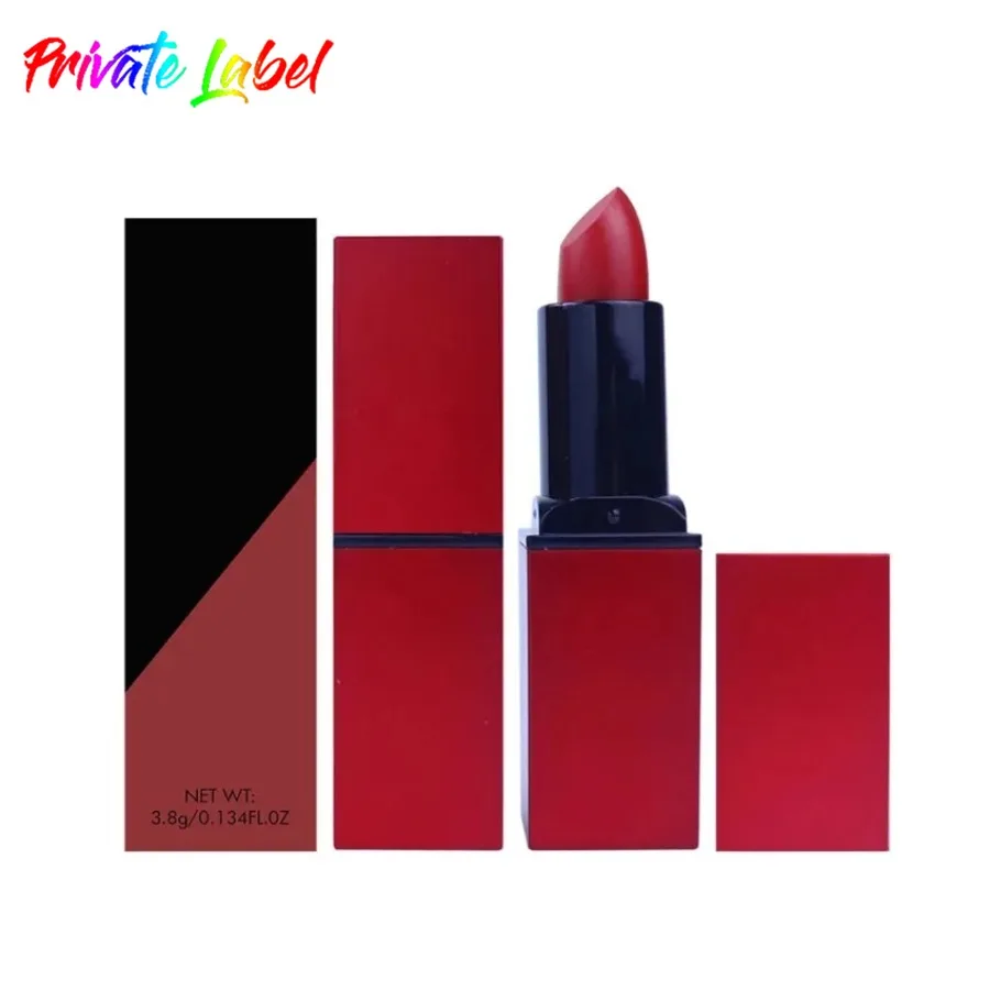 

Custom 5colors Red Tube Lipstick Waterproof Matte Non-fading Non-stick Cup Long Lasting Easy To Apply Nude Lipstick Bulk