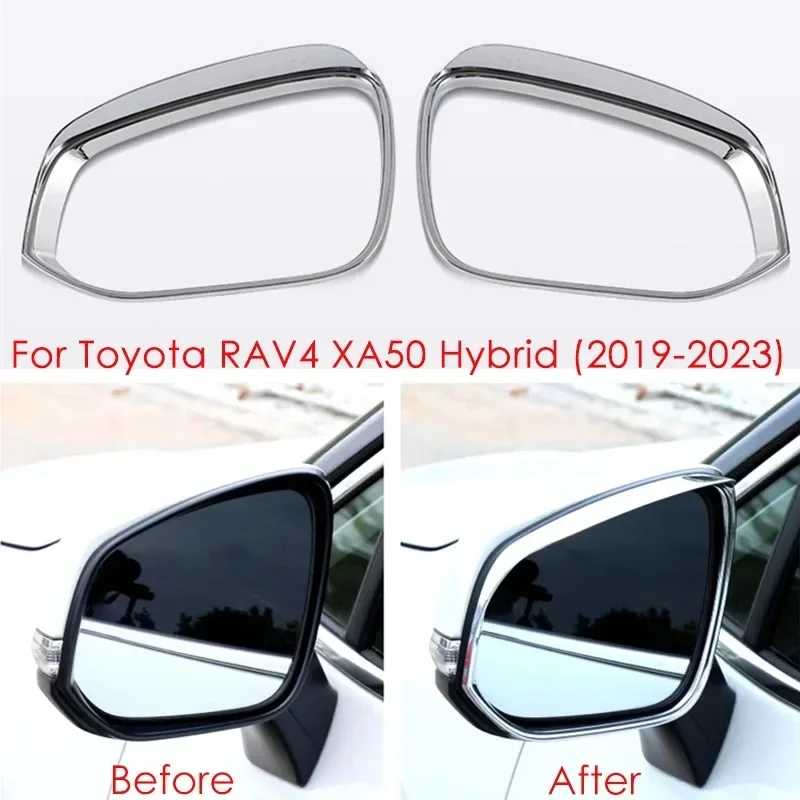 2 szt. Osłona przeciwdeszczowa lusterko wsteczne boczne samochodu do brwi Toyota RAV4 XA50 2019 2020 2021 2022 2023 2024 hybrydowy RAV 4