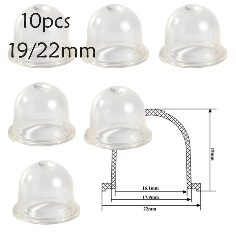 10/20 stücke Vergaser Ersatzteile 19/22mm Carb Primer Birne Kappe Kleine Kraftstoff Pumpe Für Kettensägen Gebläse trimmer Freischneider Ersetzen – Detail 2