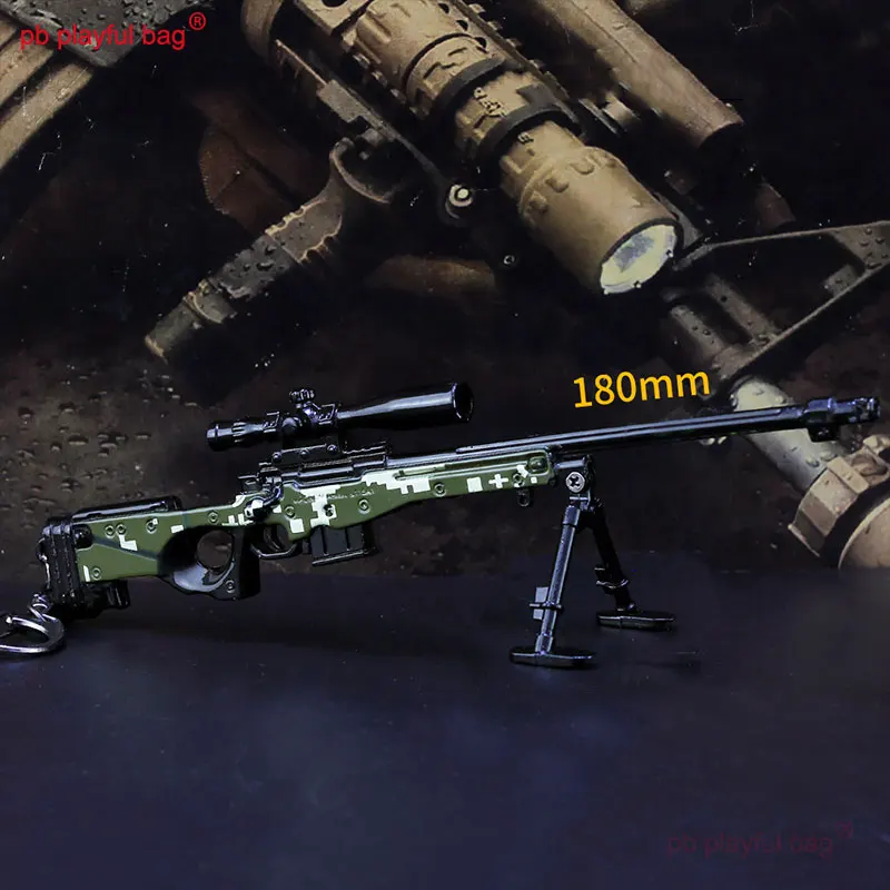 18cm AWM Mini Alloy zabawka pistolet figurki ozdoba ozdoba brelok metalowe przenośne zabawki dla dzieci prezent dla chłopców HG276