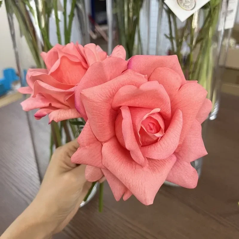 

10Pc Moisturizing Real Touch Rose Flowers Artificial Mariage Decor Rose Bouquet Wedding Event Party Flower Arrangement Home Flor