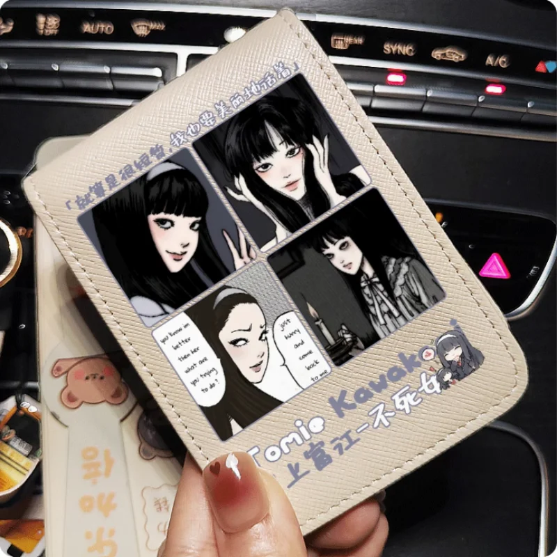 

Anime Tomie Kawakami Wallet Fold Bag Multi Card Coin Pocket Photoes Holder Fashion Kids Wallets Gift