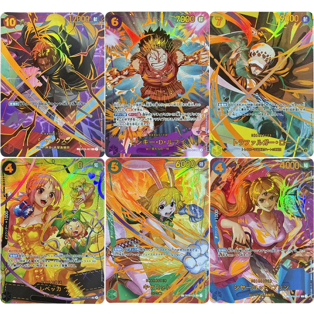 

6Pcs DIY 2025 Premium Booster One Piece Card Vol.2 PRB-02 SP Luffy Rebecca Shanks Charlotte Pudding Carrot OPCG Collectible Card