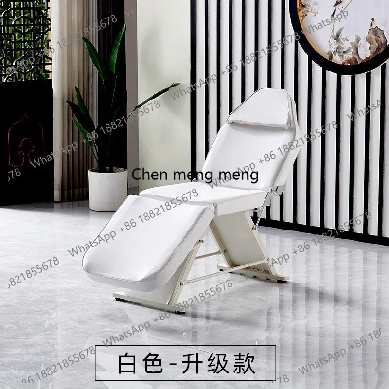A139 Foldable Beauty Massage Tables Physiotherapy Tattoo Examination Iron Leg Chair Comfort PU Leather Salon Furniture Cadeira