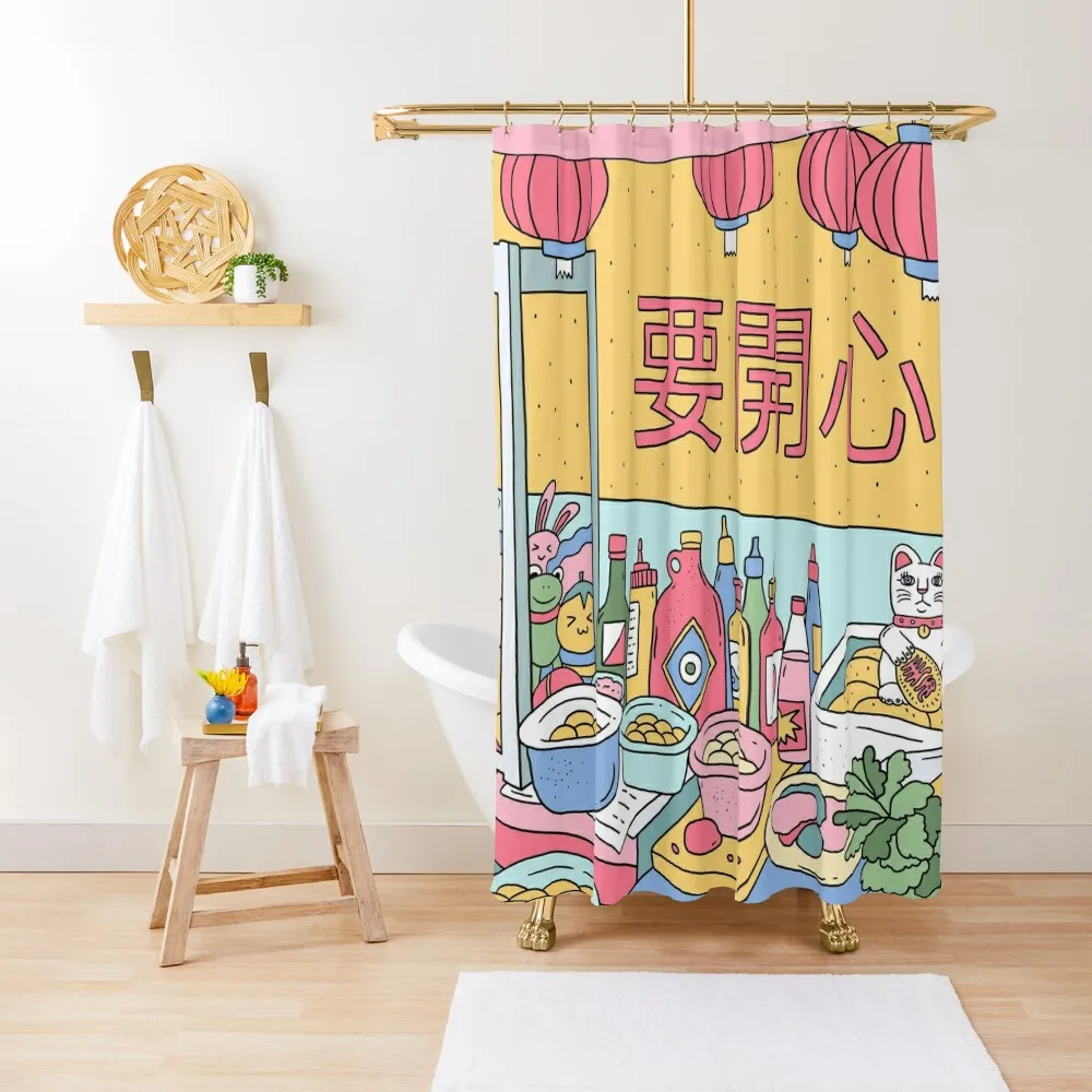 

MANEKI BE HAPPY Shower Curtain Bathroom For Shower For Bathrooms With Beautiful Designs Elegant Bathroom Curtain