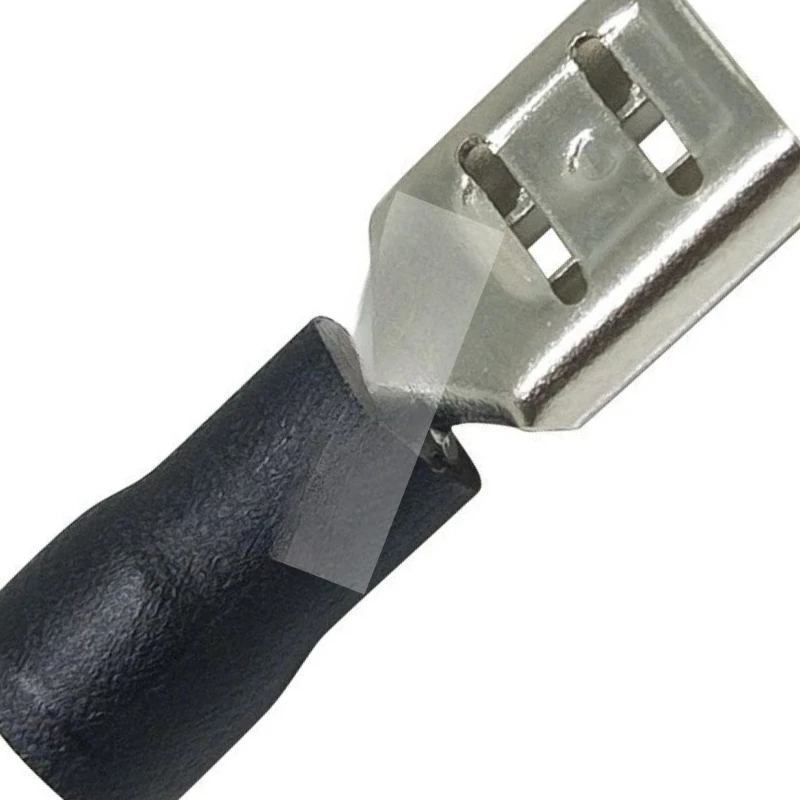 FDD2-250 Female pre-insulated flat-type plug-in cold-pressed terminal head copper lug 6.3MM 35pcs
