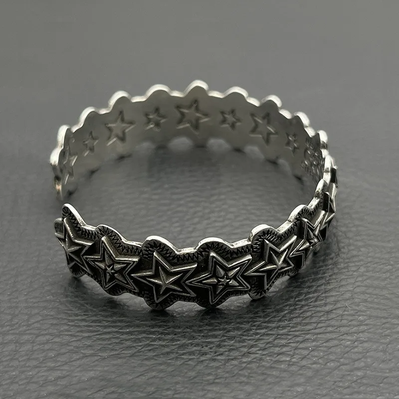 Open Five Parallel Pointed Star Bracelet Male and Female Couples Personalized Hip Hop Classic