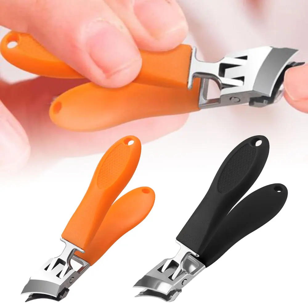 Slanted Nail Clippers, Wide Jaw Opening Anti-Splash Slanted Nail Clipper