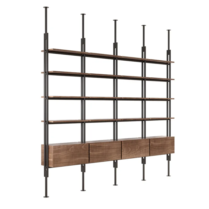 

Modern Minimalist Bookshelf Office Full Wall Bookcase Shelf Club Multi-layer Display Shelf Top Upright Partition