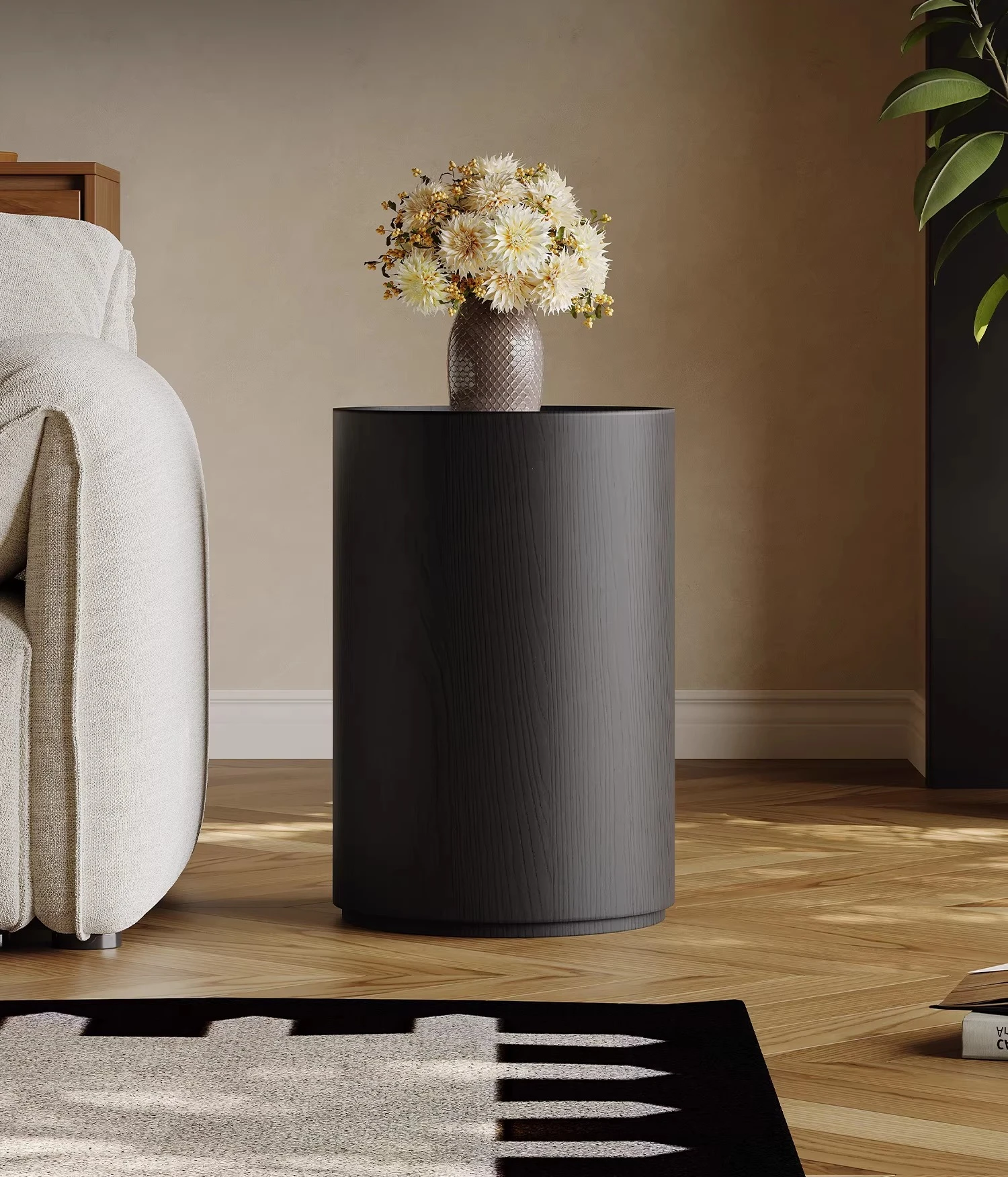 Italian minimalist marble sofa edge few living room household round high-end small coffee table designer small round table