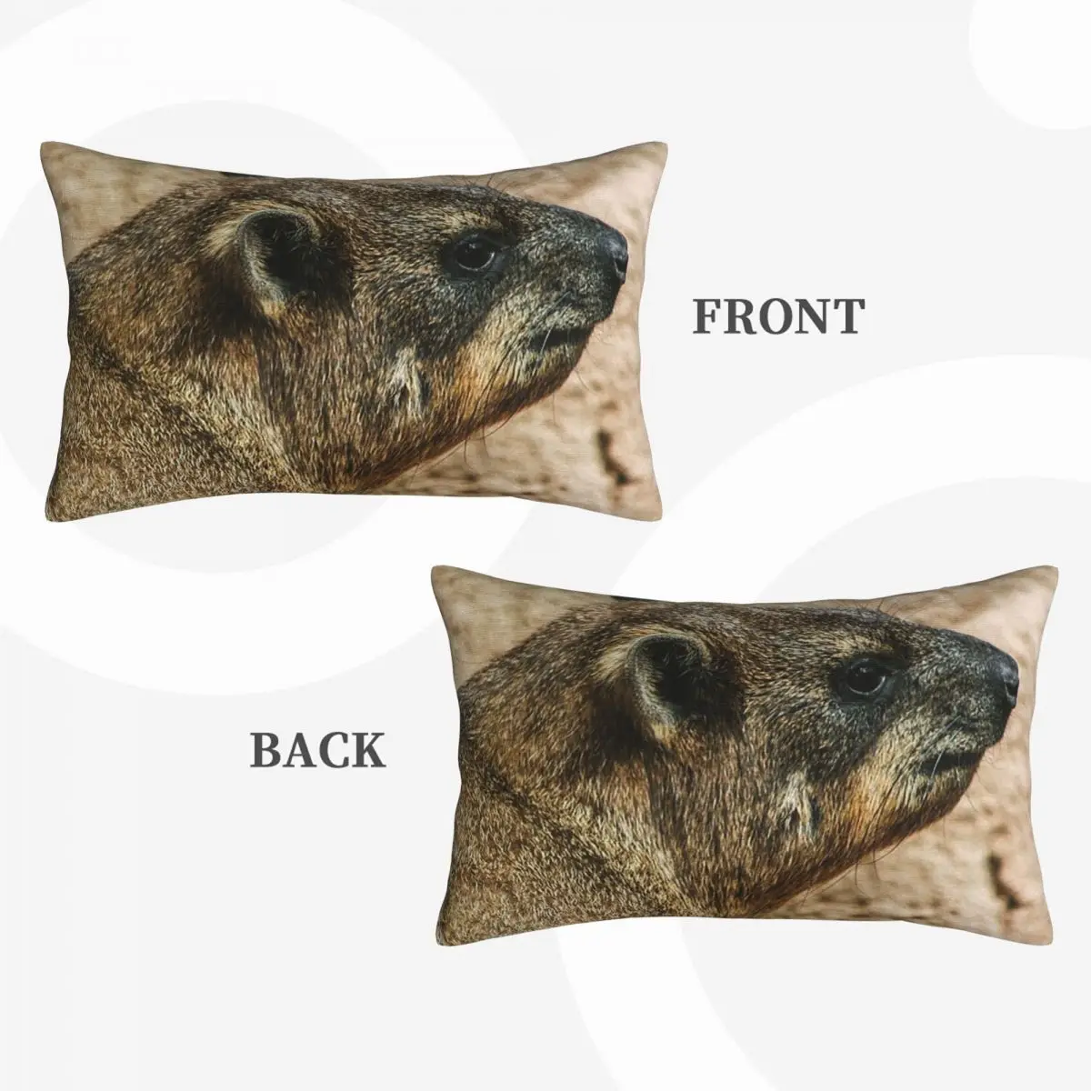 Rock Hyrax Rectangle Pillowcase Cushion Cover Decor Bedroom Bed Home Comfort Throw Pillow