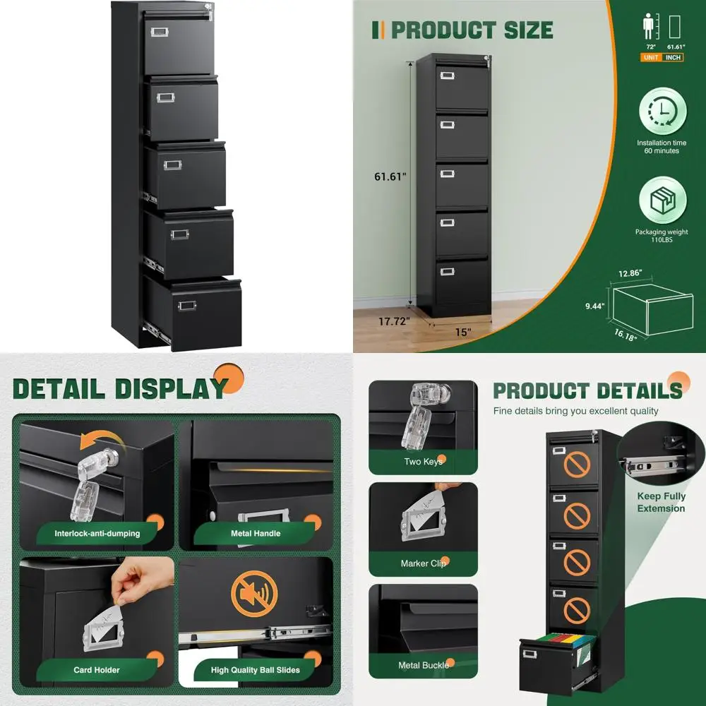 Metal 5-Drawer Lock… - image