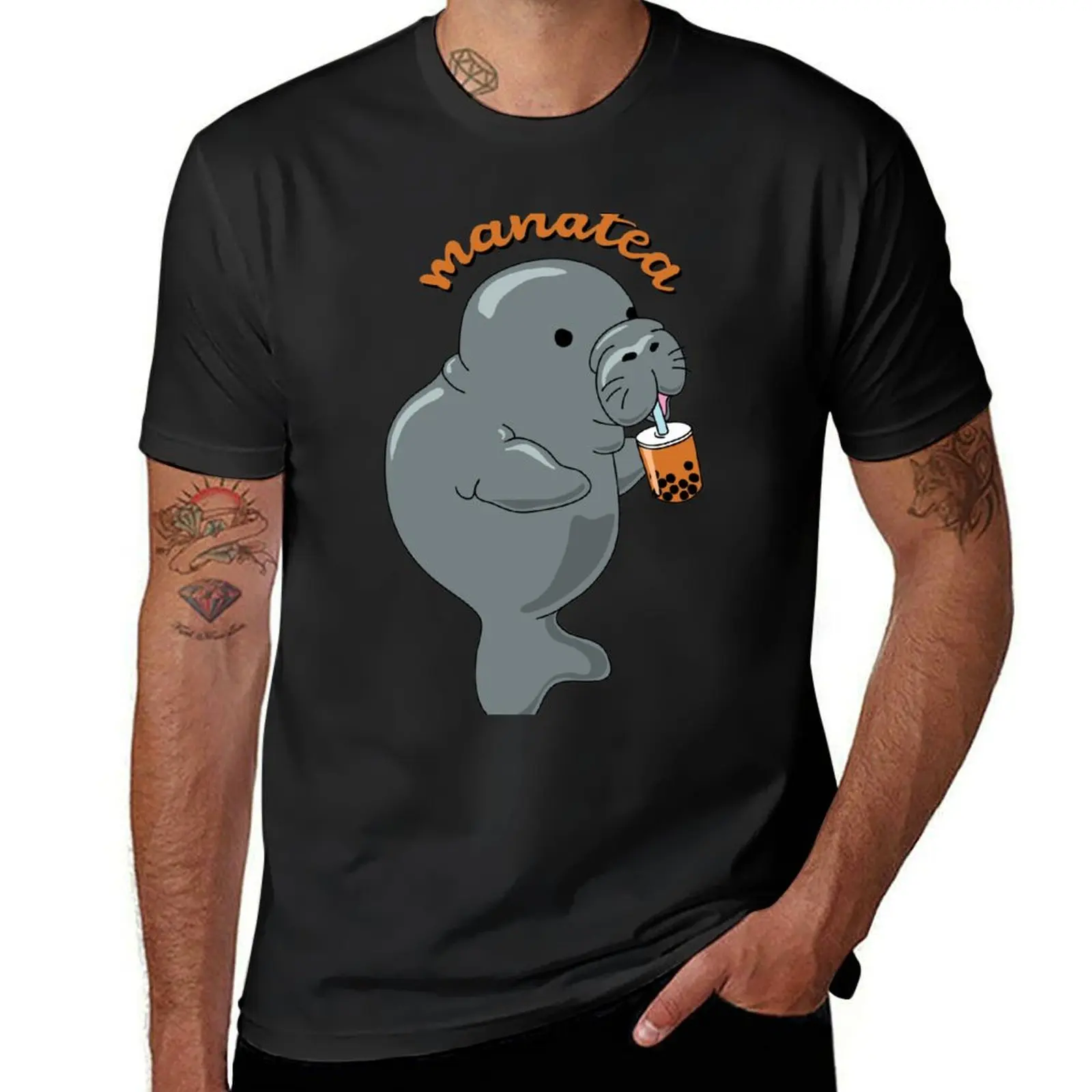 Manatea Boba T-Shirt sublime animal prinfor boys vintage clothes customs workout shirts for men