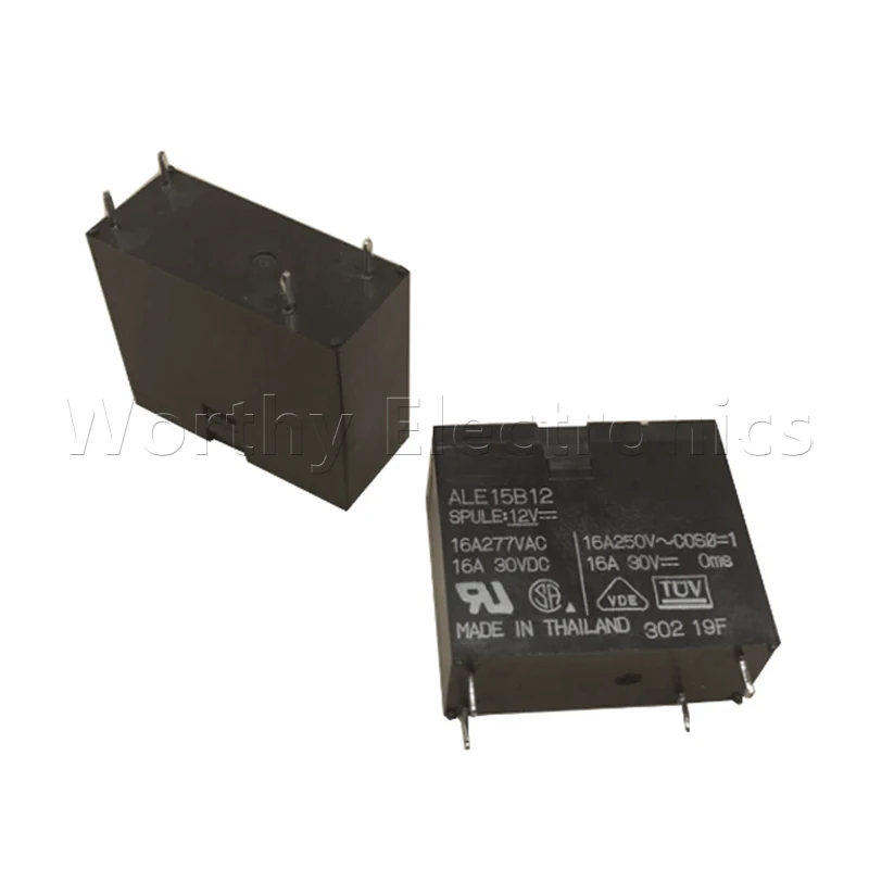 Free shipping 10pcs/lot relay 12VDC 16A 4PIN ALE15B12