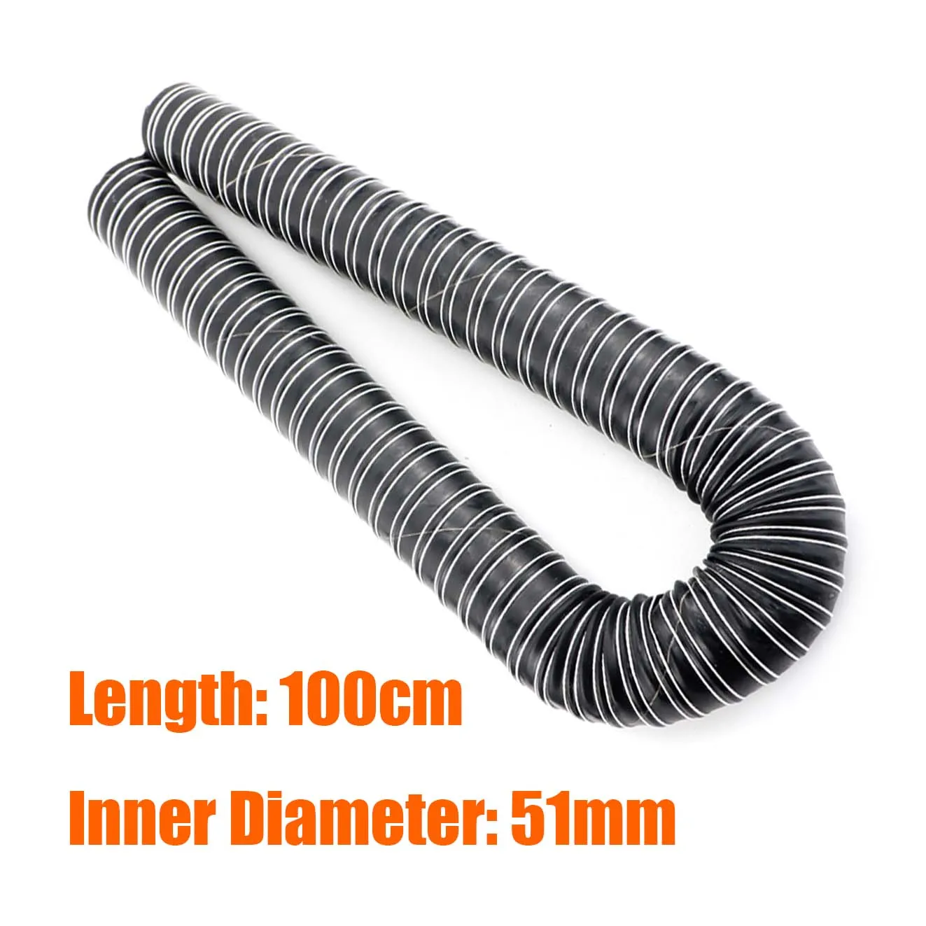 51mm 60mm 76mm 80mm ID Duct Pipe 100cm 200cm Tube Hose Engine Intake Braking High Temp Resistant For Car Camper Truck Caravan image 3