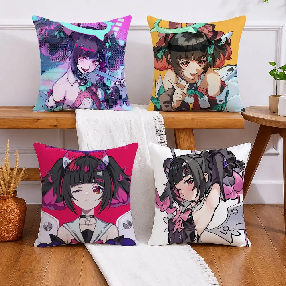 N-NangongYu ZZZ Z-Zenless Z-Zone Z-Zero Pillow Case Cushion Cover Throw Pillow Case For Car Sofa