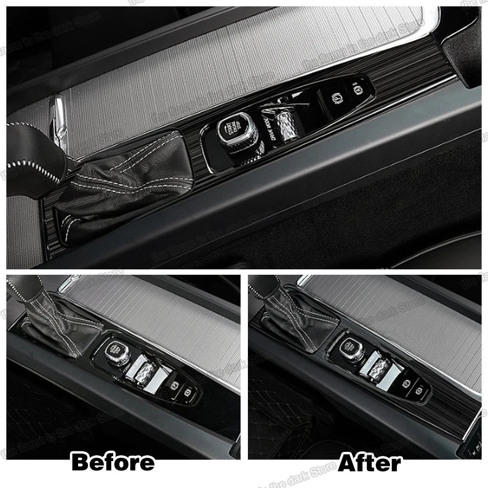 car electronic brake frame trims for volvo xc60 2017 2018 2019 2020 2022 2021 gear panel decoration xc90 s90 v90 s60 v60 auto