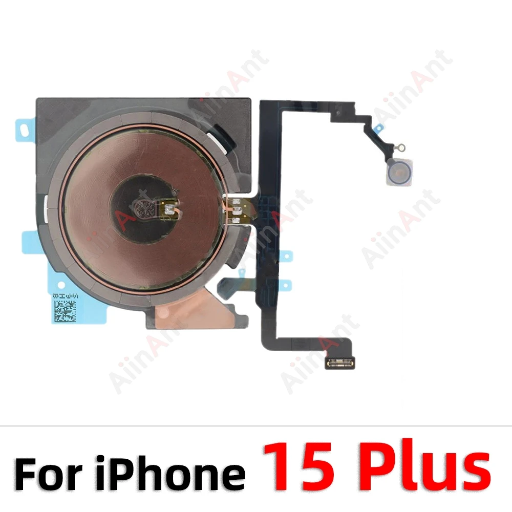 AiinAnt Power Volume Flash Light NFC Wireless Charging Flex Cable For iPhone 12 13 14 15 Pro Max Mini Plus Phone Repair Parts