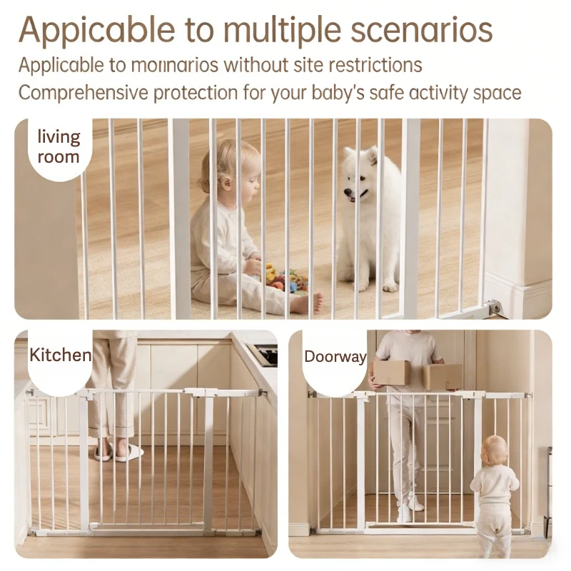 No-Drill Baby Safety Gate – Pressure-Mounted Child & Pet Barrier for Doorways, Stairs, and Balcony – Adjustable Baby & Dog Gate - view 3